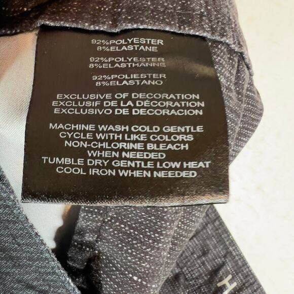 Hang Ten Hybrid Shorts Men W36 Quick Dry Mesh Pockets Black Grey Stripe STRETCH - Picture 12 of 16